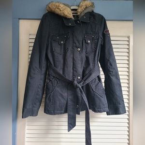 NWOT Buffalo Outerwear heavy winter jacket with faux fur hood